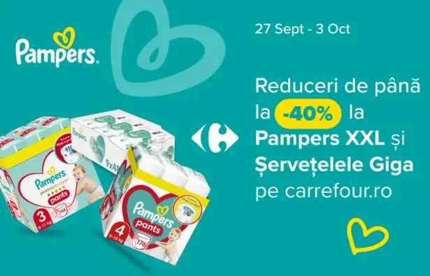 b. pampers reducere 40% (27.09-3.10)